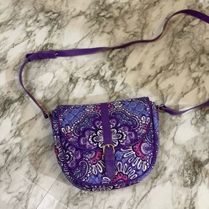 Vera Bradley Slim Saddlebag Cross Body purse